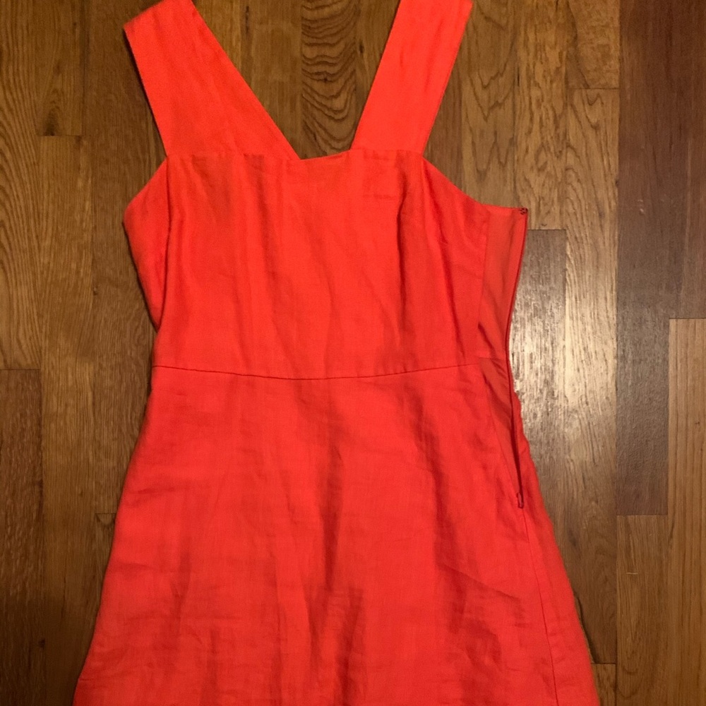 Gap red linen dress
